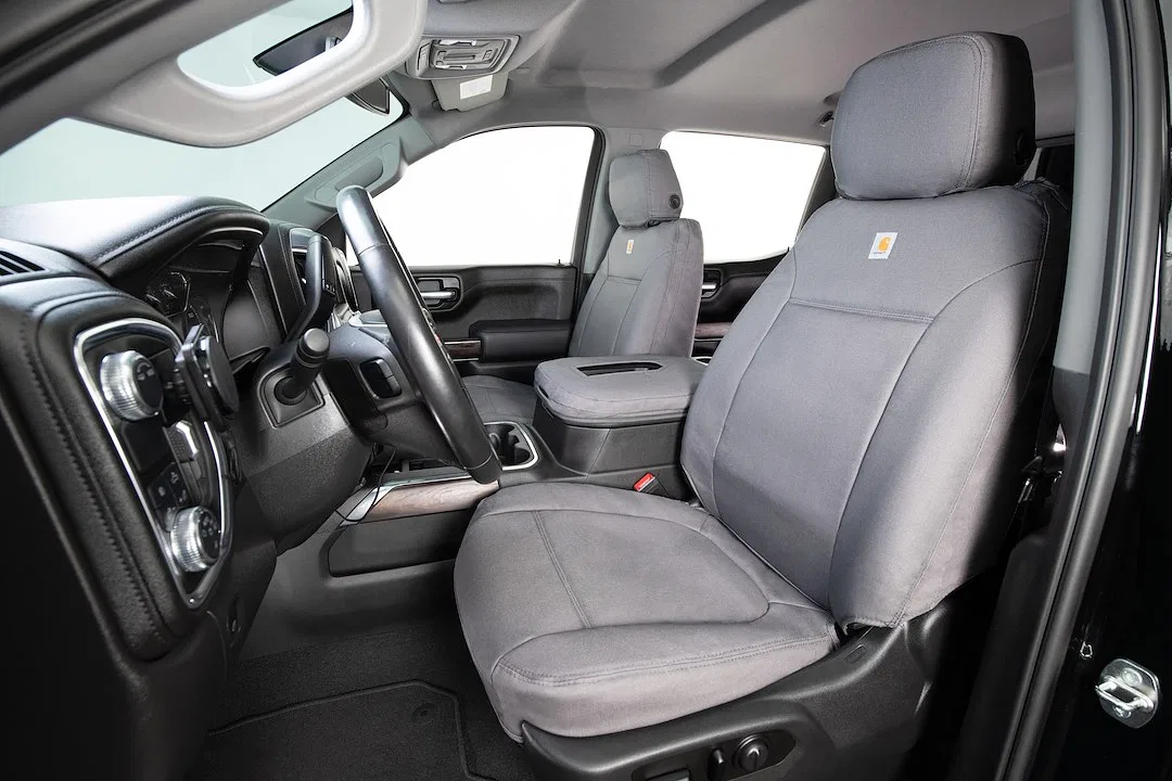 GTT1091CAGY – COVERCRAFT Seat Cover, Seat Style AM - 60/40 Split Bench With 3 Adjustable Headrests Duck Weave Fabric ...